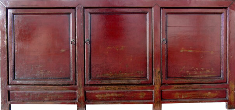 Red lacquered sideboard