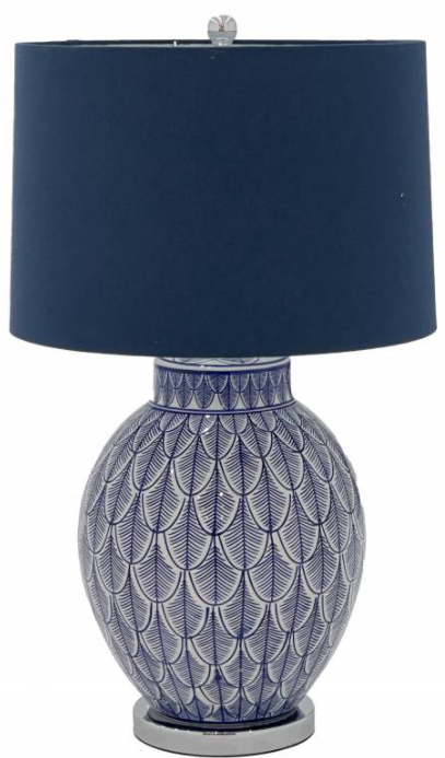 Blue  and white lamp