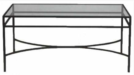 black and glass coffee table
