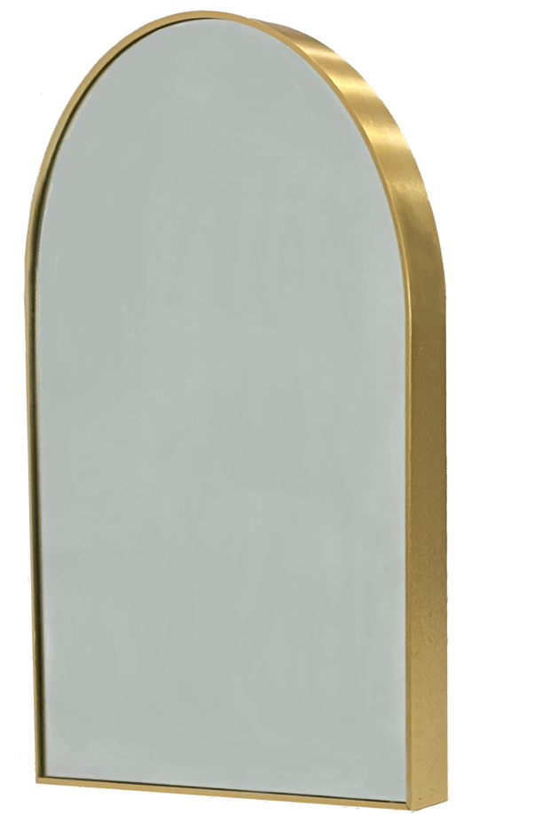 Gold arched mirror